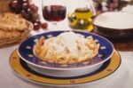 Pasta With Cream Cheese Stock Photo