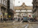 Tram In Rome Stock Photo