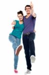 Smiling Teenage Couples Stock Photo