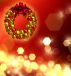 Christmas Bauble Wreath Stock Photo