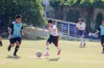 Bangkok, Thailand - Nov 2016: In The Nov 23, 2016. Youth Soccer Match, In Pieamsuwan Elementary School Stock Photo