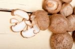 Shiitake Mushrooms Stock Photo