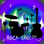 Rock Groups Indicates Sound Track And Band Stock Photo