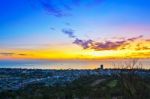 Landscape Hua Hin City At Sunrise Stock Photo