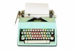 Vintage Typewriter Isolated Stock Photo