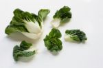 Bok Choy On White Background Stock Photo