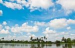 Sky And Pond Stock Photo