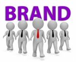 Brand Businessmen Indicates Company Identity 3d Rendering Stock Photo