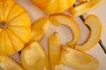 Fresh Yellow Pumpkin Stock Photo