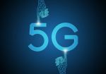 5g Technology Abstract Point Hand Background Stock Photo