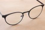 Clear Eyeglasses Black Frame Vintage Style Fashion Stock Photo