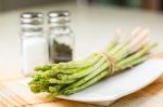 Bunch Of Fresh Asparagus Tie Stock Photo