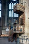 View Of The Pulpit In Canterbury Cathedral Stock Photo