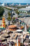 Cardiff/uk - August 27 : View Of The Skyline In Cardiff On Augus Stock Photo