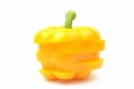 Fresh Yellow Paprika Isolated  Stock Photo