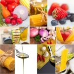 Healthy Vegetarian Vegan Food Collage Stock Photo