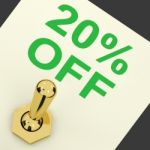 Switch Shows Sale Discount Of Twenty Percent Off 20 Stock Photo