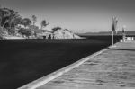 Freycinet Pier By Coles Bay In Tasmania Stock Photo