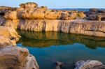 Sam Pan Bok Rock Field Thailand Stock Photo