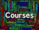 Courses Word Means Words School And Syllabus Stock Photo