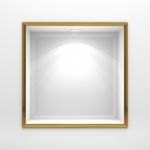 3d Decoration Shelf On White Wall Stock Photo