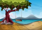 Cartoon  Landscape With Separated Layers For Game And Animation Stock Photo