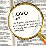 Love Definition Magnifier Stock Photo