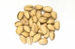 Pistachios On White Background Stock Photo