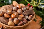 Christmas Nuts Stock Photo