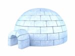 Iced Igloo Isolated On White Background Stock Photo