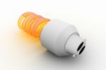 Energy Efficient Cfl Compact Fluorescent Light Bulb Lamp Stock Photo