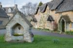 Scenic View Of Lower Slaughter Village In The Cotswolds Stock Photo