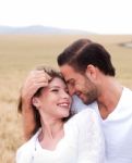 Happy Woman With Her Boyfriend Stock Photo