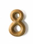 Wooden Numeric 8 Stock Photo