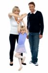 Pretty Girl Child Dancing Smartly Stock Photo