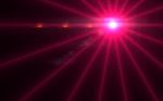 Abstract Of Lighting Digital Lens Flare In Dark Background Stock Photo