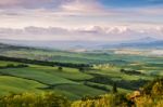 Farmland In Val D'orcia Tuscany Stock Photo