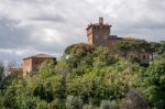 Pienza, Tuscany/italy - May 17 : Palazzo Massaini Near Pienza In Stock Photo