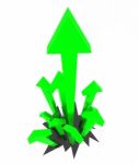 Arrows Up Represents Gain Rising And Smash Stock Photo