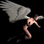 Flight Of An Angel Stock Photo