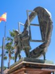 Marbella, Andalucia/spain - May 4 : Boys And Window Sculpture By Stock Photo