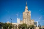 Palace Of Culture And Science In Warsaw Poland Stock Photo