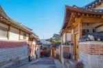 Bukchon Hanok Village,traditional Korean Style Architecture In Seoul,korea Stock Photo