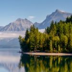 View Of Lake Mcdonald In Montana Stock Photo