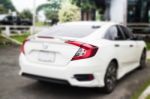 Mirror Side Of White Modern Car Stock Photo