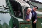 Steam Train Crew Stock Photo