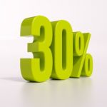 Percentage Sign, 30 Percent Stock Photo