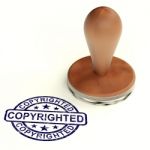 Copyrighted Rubber Stamp Stock Photo