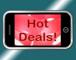 Hot Deals On Mobile Phone Stock Photo