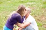 Couple Kissing Stock Photo